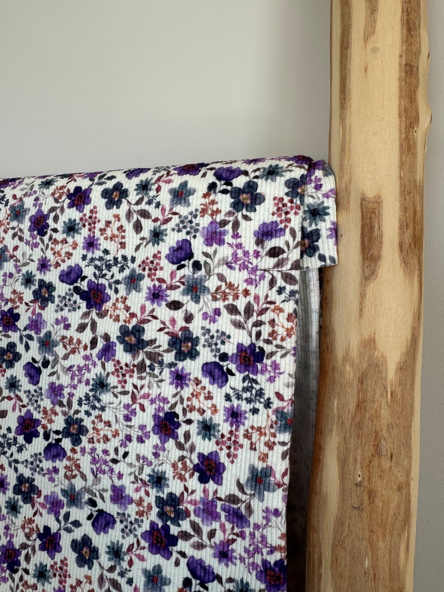 RIBTRICOT BLOEMEN PAARS