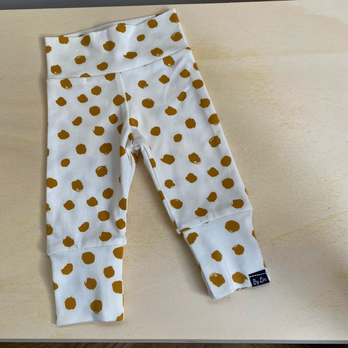 BROEKJE | Stip geel Maat 44