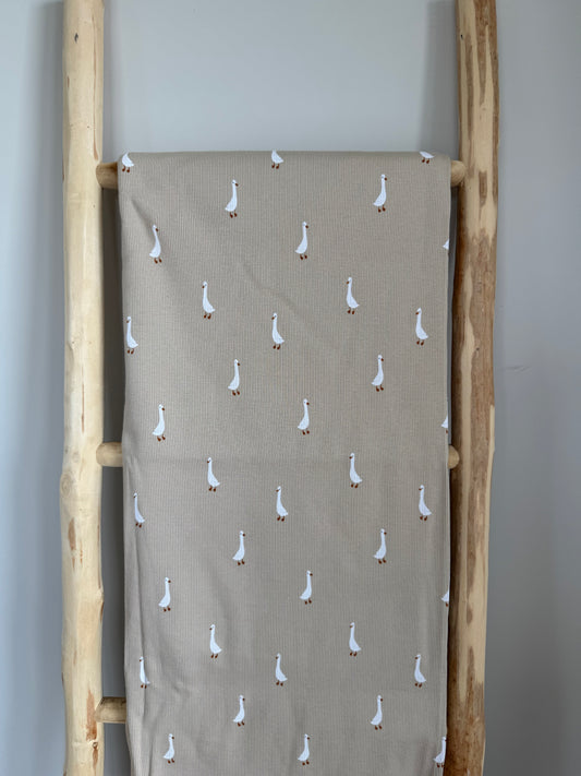 RIBTRICOT GANZEN BEIGE