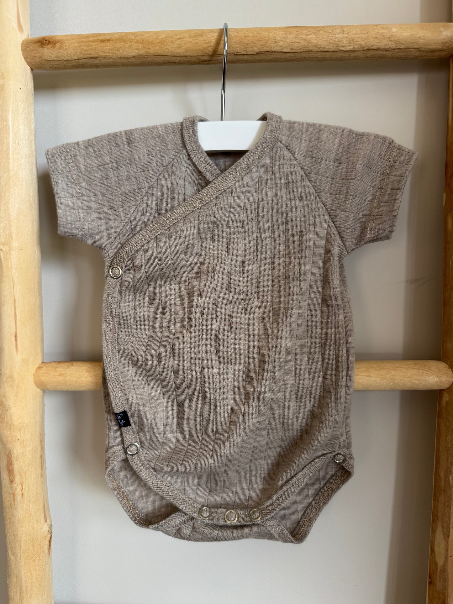 MERINOWOL | Taupe rib merinowol