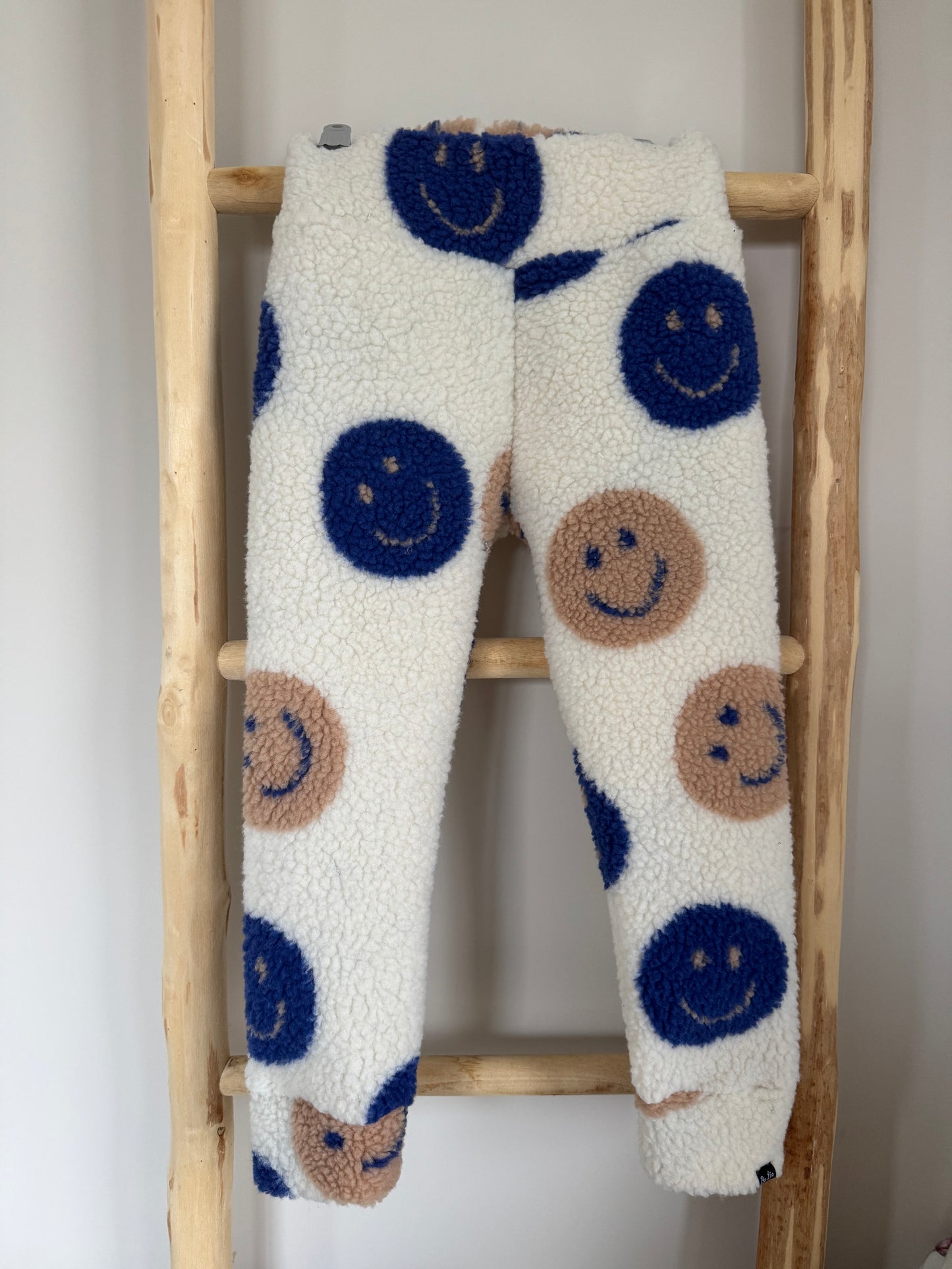 TEDDY | GROTE SMILEYS BLAUW/BEIGE