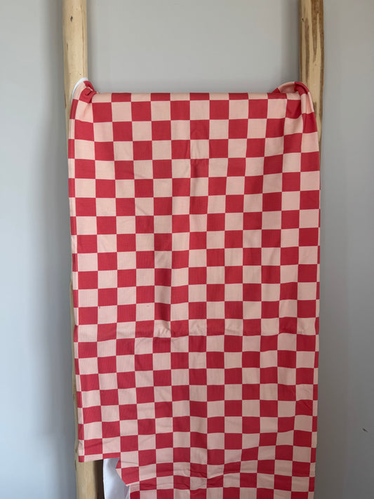 BLOKJES ROOD/ROZE TRICOT