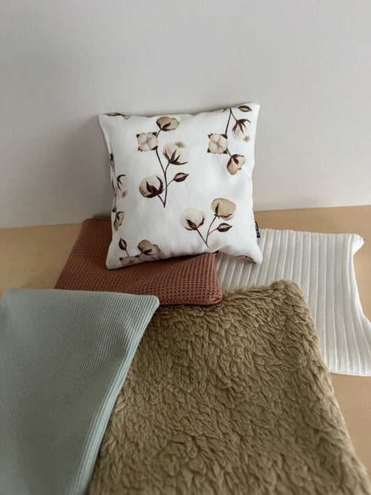 SENSORY BAGS | Setje Bloemen Katoen Roze/Beige