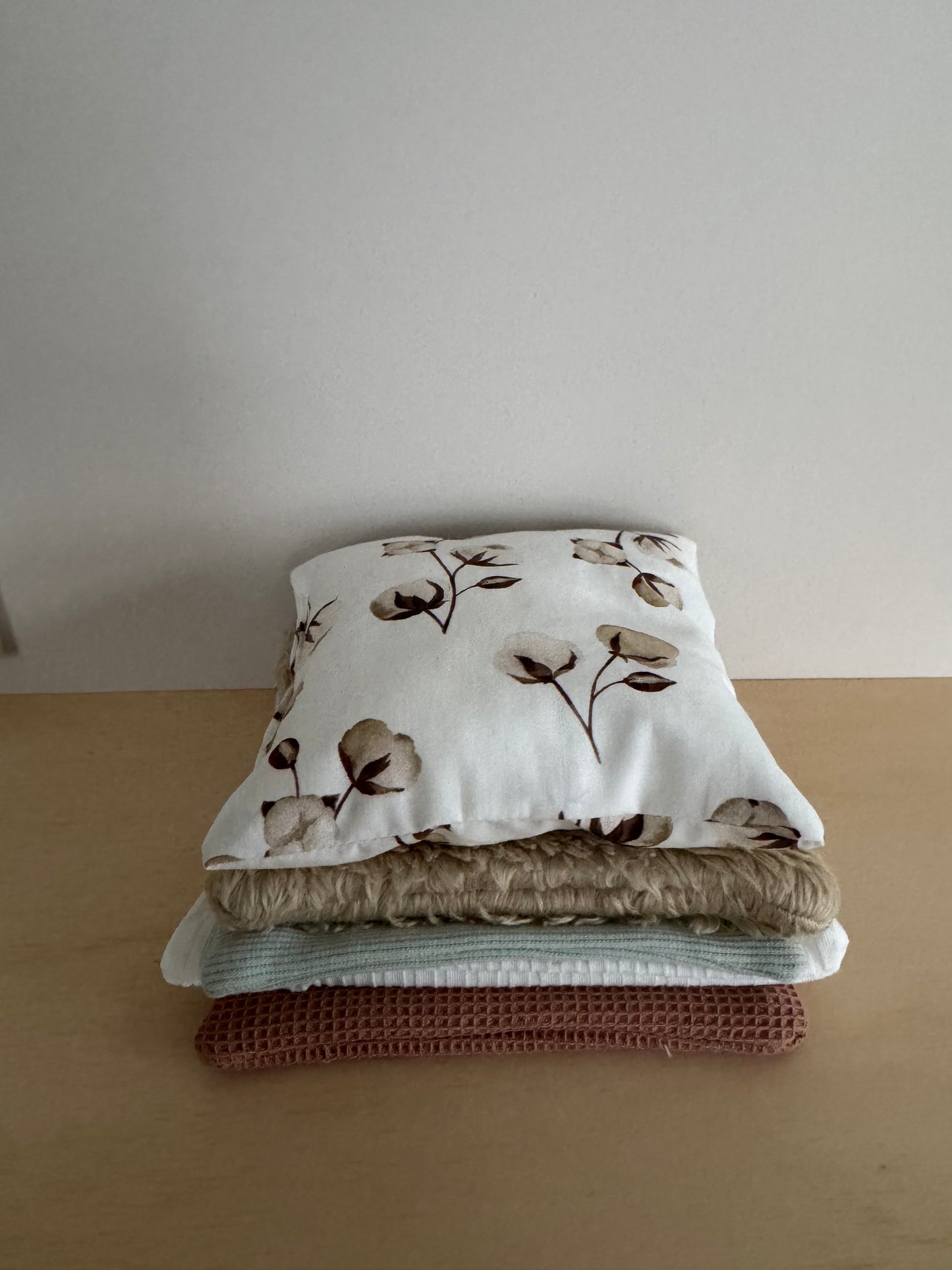 SENSORY BAGS | Setje Bloemen Katoen Roze/Beige