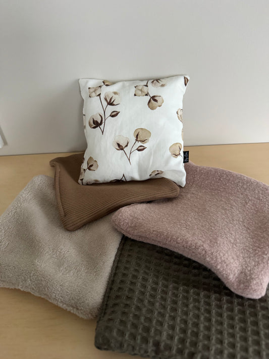 SENSORY BAGS | Setje Bloemen Katoen Roze/Groen