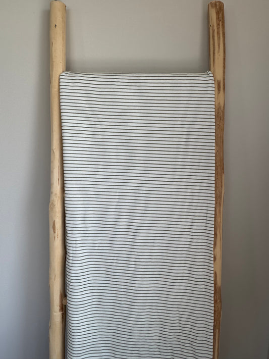 RIBTRICOT KLEIN STREEPJE GROEN