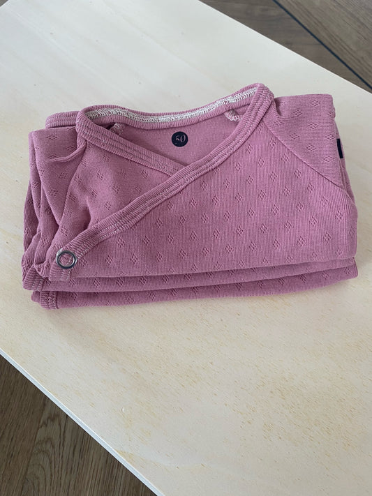 OVERSLAGSHIRTJE | Ajour oud roze