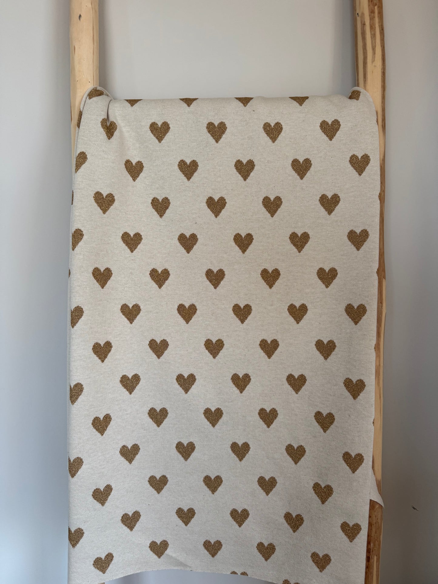 JACQUARD GEBREID LUREX HARTJES GOUD