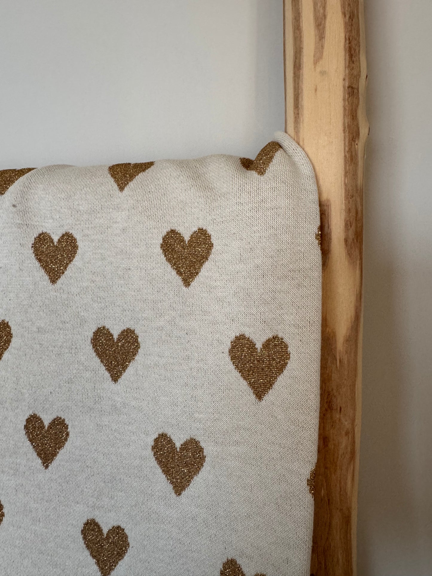 JACQUARD GEBREID LUREX HARTJES GOUD