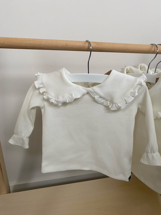 LONGSLEEVE | Off white met kraagje